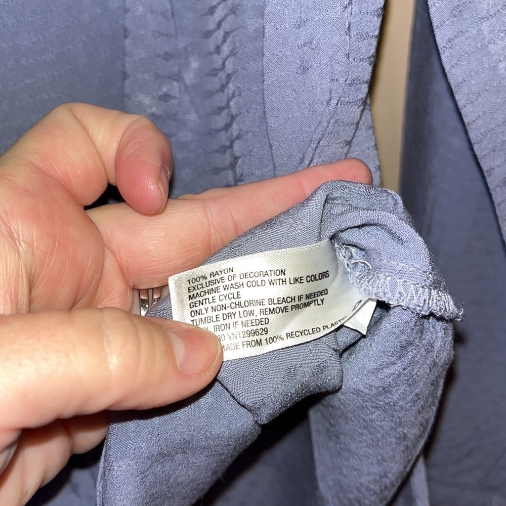 Knox Rose boho style size Small long sleeve lavender blouse w/embroidery - Picture 8 of 9